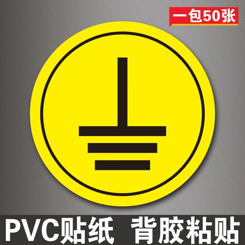 法漫玫接地标识牌贴纸接地线标志牌配电箱柜标牌标签火线零线地线标识