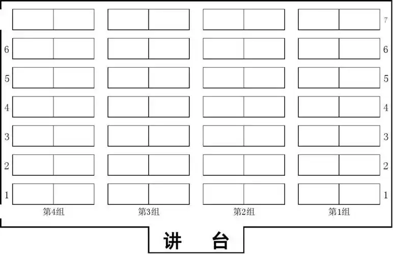 座位表空白模板