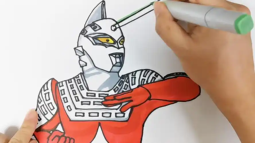 画超人气奥特战士,赛文奥特曼简笔画第二弹
