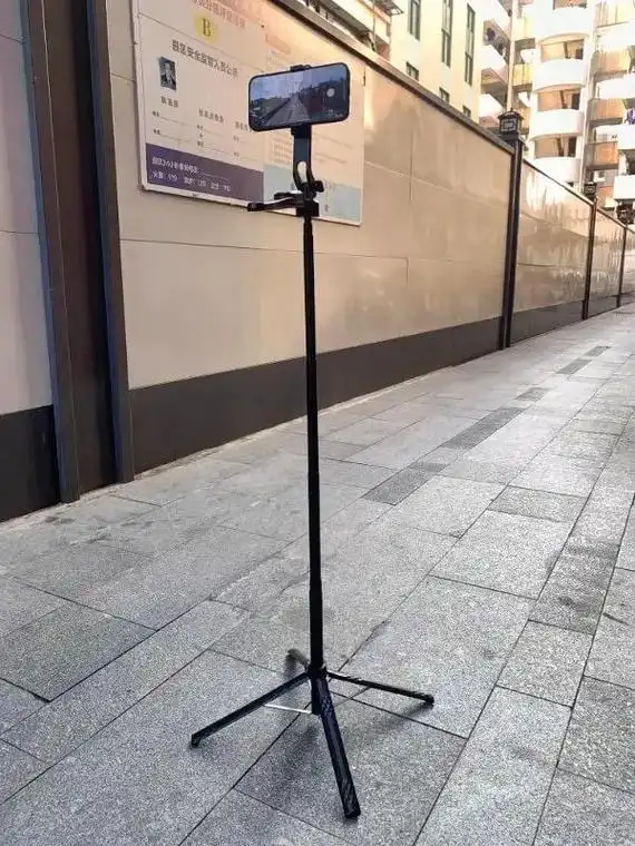 1.8米手机伸缩折叠支架,落地三脚架一体 - 抖音