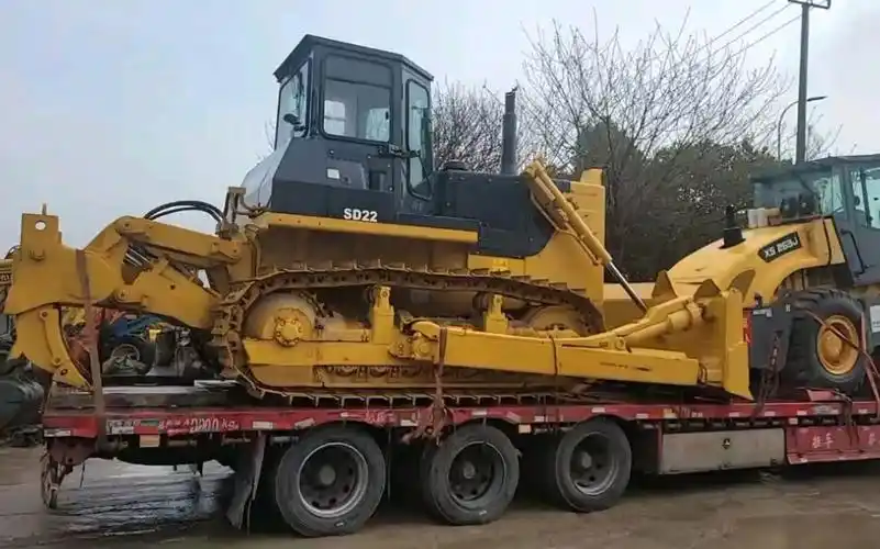 二手山推220推土机 现场装车实拍 二手大型推土机价格