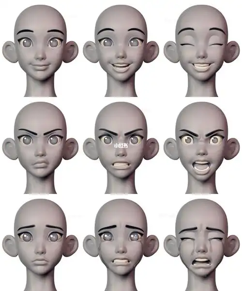 在游戏动画的作品集中,人物的面部表情设计是很难抛开的一个篇章,大家