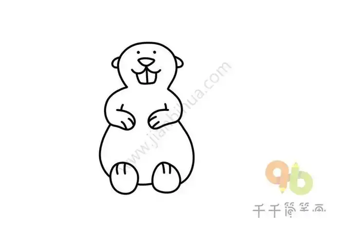河狸卡通简笔画