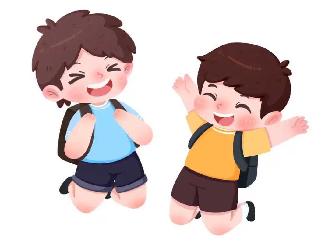 99今日素材 	 96开学季卡通人物小女孩学生和铅笔开学png 96