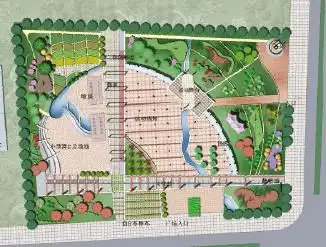 休闲广场平面总图(两个方案)