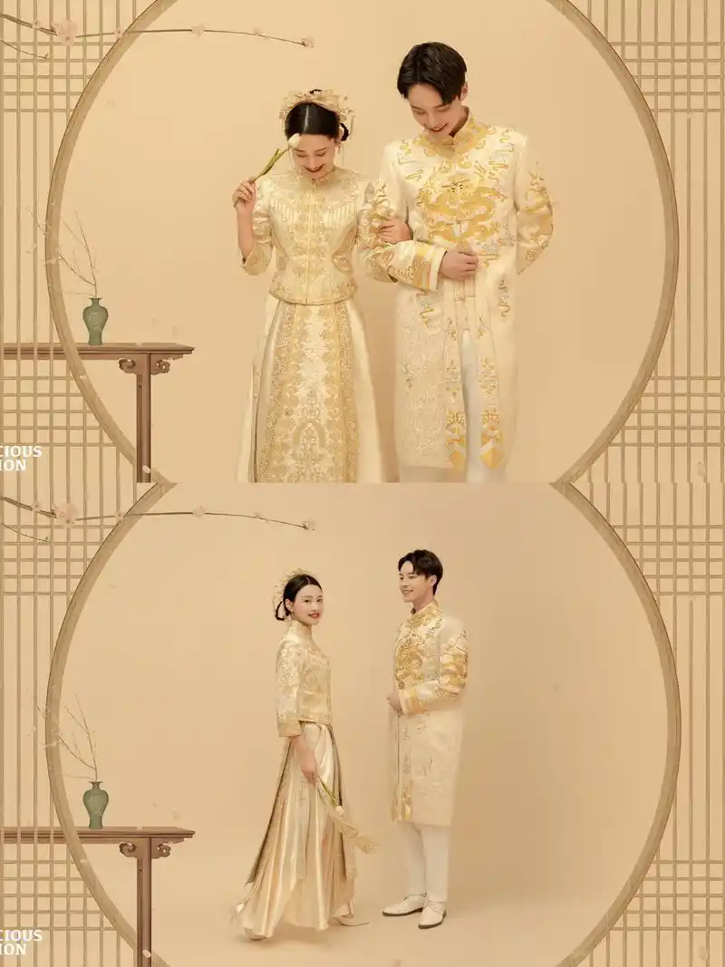 赢得了全家人一致喜欢的婚纱照|金秀禾工笔.