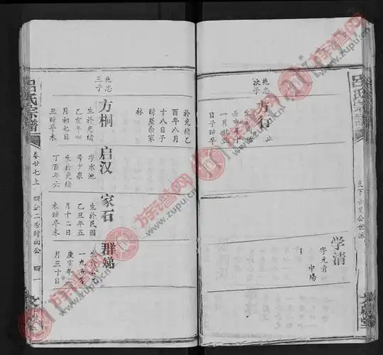 吕氏宗谱34卷首5卷第45本