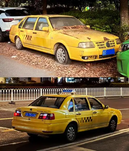 🚕南京街头的桑塔纳vista出租车