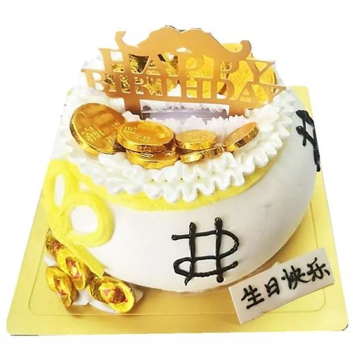 金元宝金币巧克力新年春节年终生日蛋糕福州同城创意网红抖音发财
