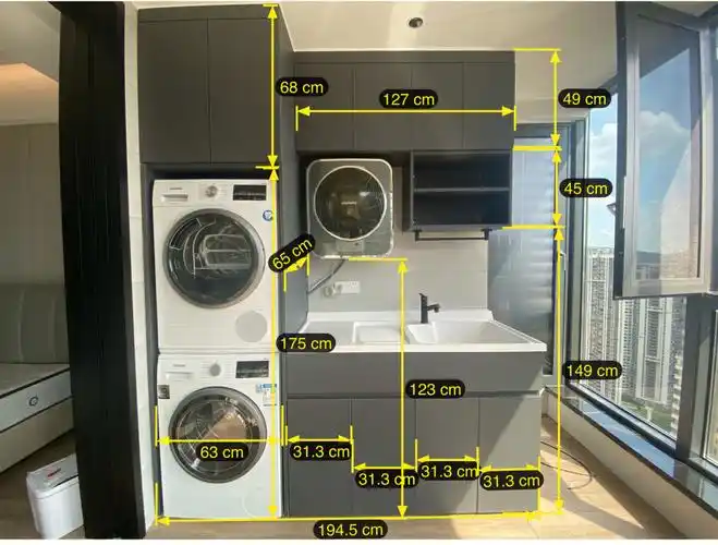 大平层装修不锈钢阳台柜尺寸