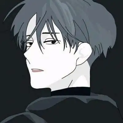 男生动漫半脸头像