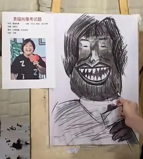 美术生画贾玲素描头像被网友称为灵魂画师直言赶紧换专业