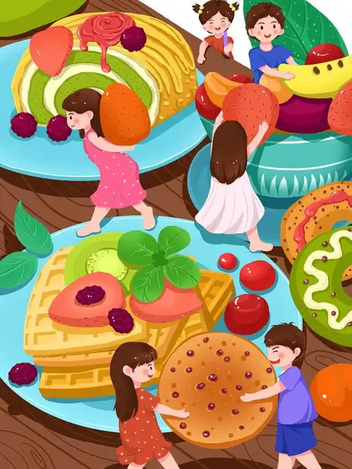 小人国卡通可爱插画