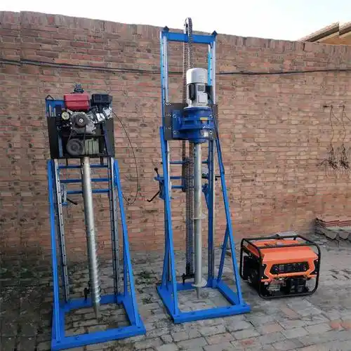 华翔小型地螺丝打桩机螺旋地桩打桩机太阳能光伏地桩打桩机