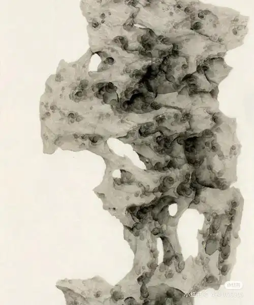 不能再爱的国画太湖石