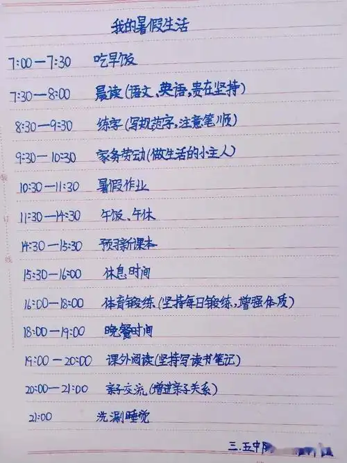 假期伊始,许多同学就制定好了暑假学习计划和作息时间表,为自己的暑假