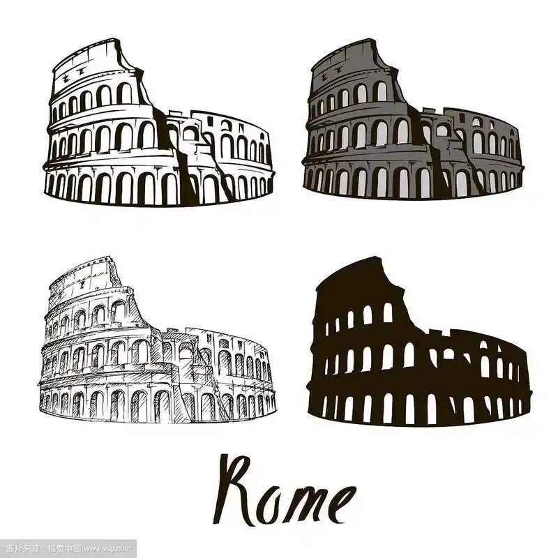 手绘的罗马斗兽场