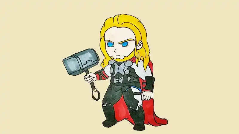 雷神简笔画图片 雷神怎么画雷神简笔画画法教程雷神简笔画q版教程复仇