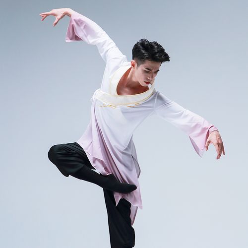 新款男款汉唐古典练功飘逸透气舞台演出服轻薄古典舞服
