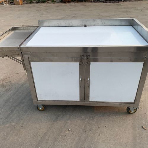 多功能不锈钢小吃车路边摊夜市摆摊外卖流动车凉面凉菜摊位推车