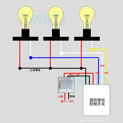 1000米无线遥控开关 220v_接线图分享