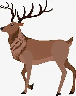 行走的巨大的驼鹿