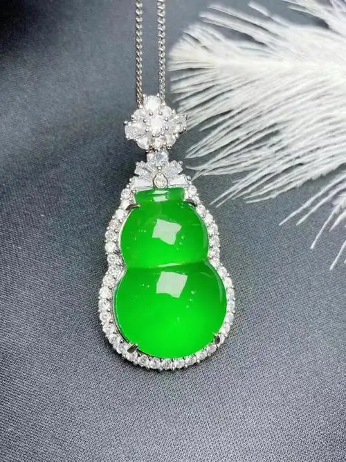 翡翠冰种满绿925