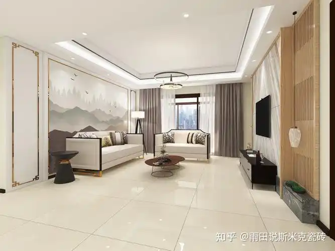 客厅区域暖色调的瓷砖用哪一款好