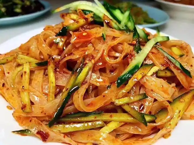 【陕西特色风味】秦味新品-陕西酸辣擀面皮280克/包*5包