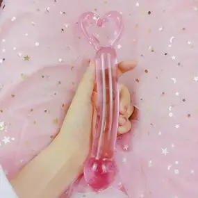 夜の秘密:大号心形水晶仙女棒神秘道具少女快乐百合假丁丁女性用