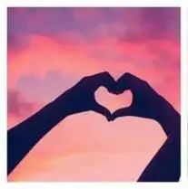 情侣头像手势比心一人一半