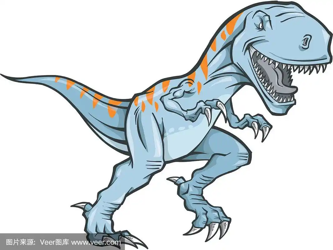 霸王龙恐龙矢量插图