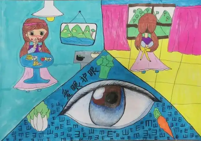 六年级覃誉仟六年级文琬佳保护视力宣传短句1,爱护眼睛,你我同行