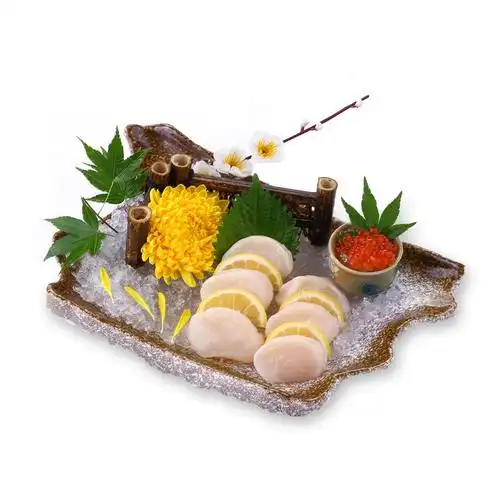 海鲜"原汁带子贝柱"超低温刺身日料寿司餐厅高端食材批发15kg