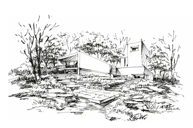 室外建筑手绘效果图 第1页