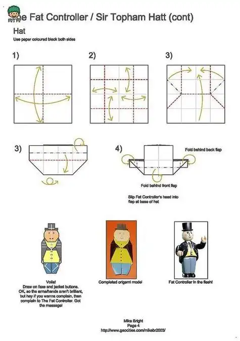 小方盒 小人偶diy 3d手工折纸模型玩具折纸小人步骤图解折纸小人图片