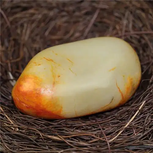 水苍玉团契 新疆和田玉且末磨光二次上色料176.9克