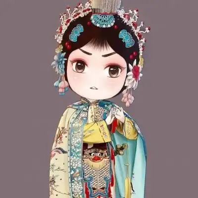 国粹京剧旦角卡通人物头像