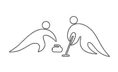 冰壶小人简笔画