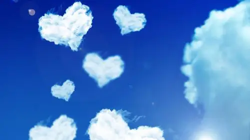 唯美浪漫心形云朵桌面壁纸图片