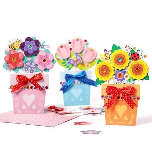 手工卡片贺卡制作情侣表情侣花卉简约风简ins贺卡