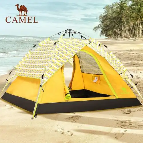 骆驼户外帐篷露营家用野外2-3人加厚露营
