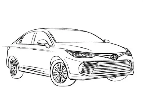 造型更夸张丰田新一代凯美瑞手绘效果图