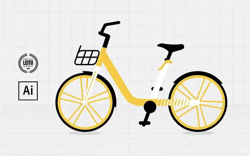 用ai设计制作共享单车矢量图aitutorialssharedbikevector