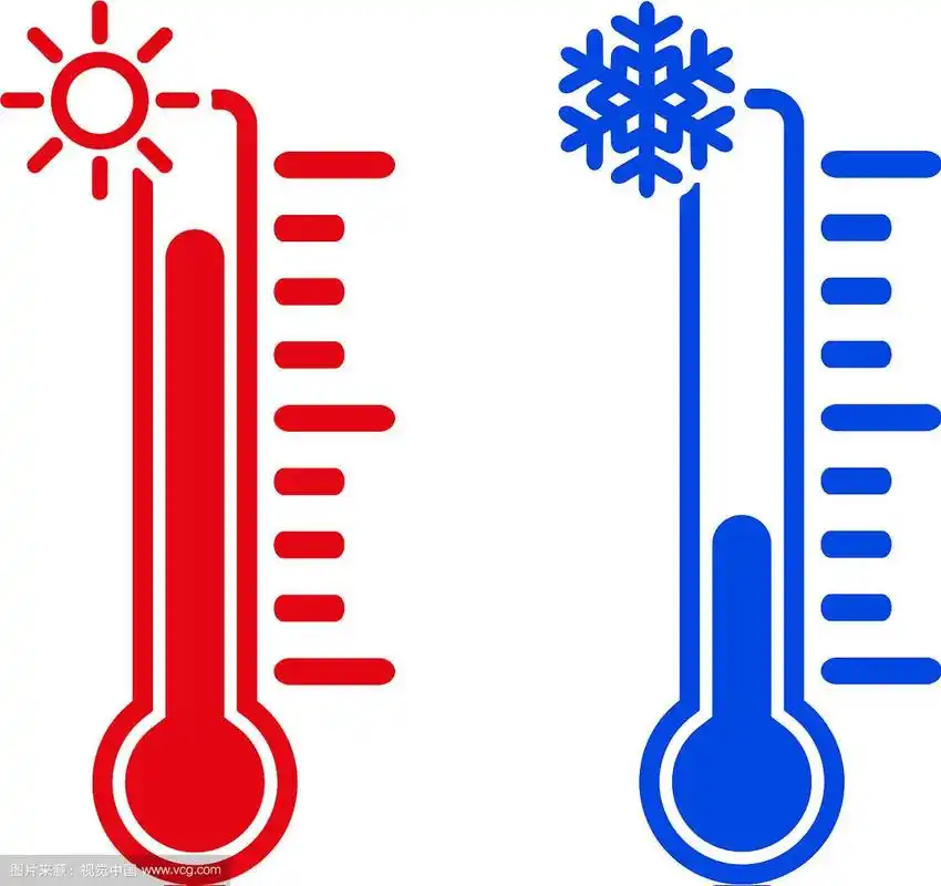 温度计图标为"高温"和"低温"