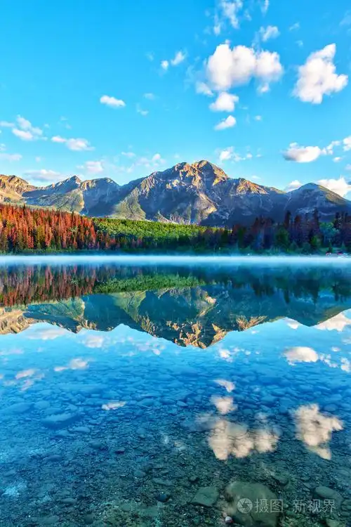 平静的河水营造出宁静的倒影