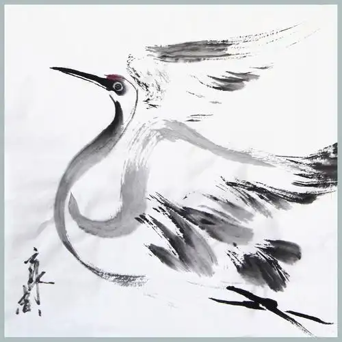 鹤,罗家贵, 2015年纸张水墨 | 衍艺圈 - topart.