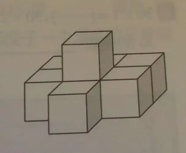 这个图形是由8个棱长为1的小正方体拼成的,如果把这个图形的表面(含