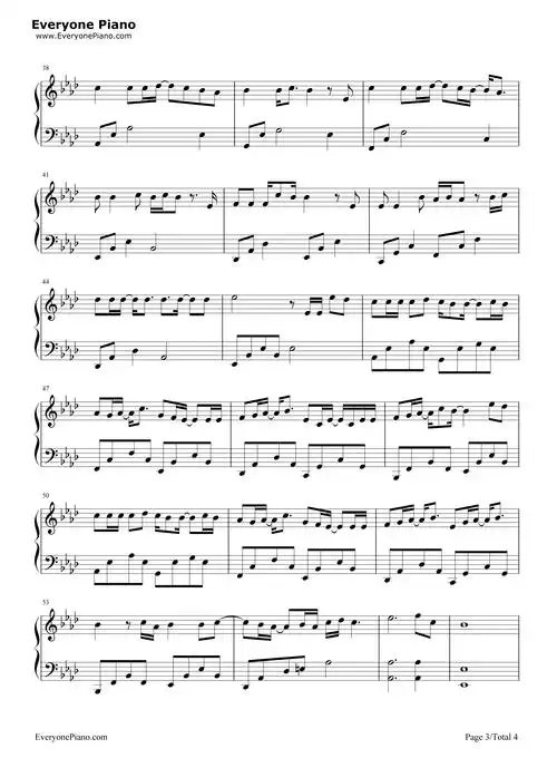 阳光不锈-我们的少年时代插曲五线谱预览3