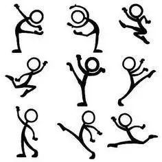 运动火柴人简笔画群组